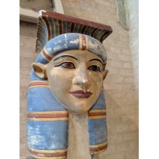 Hathor head carved on an architectural capital